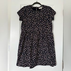 LOFT Floral Button Back Mini Dress